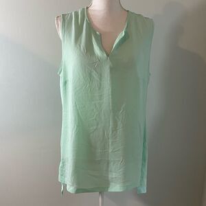 Mint Sleeveless Hi-Lo Blouse